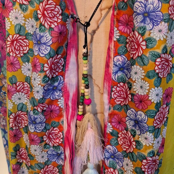 Johnny Was 100% Silk Anastasia Kimono Reversible M - Picture 11 of 16
